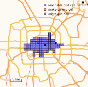 Grid-based measurement of taxi accessibility using trajectory data